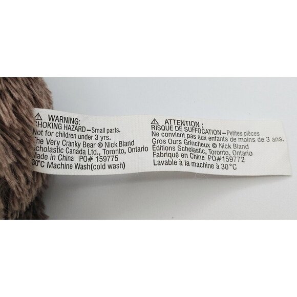 Scholastic The Very Cranky Bear Kids Mini Plush Toy 6" - Picture 4 of 4